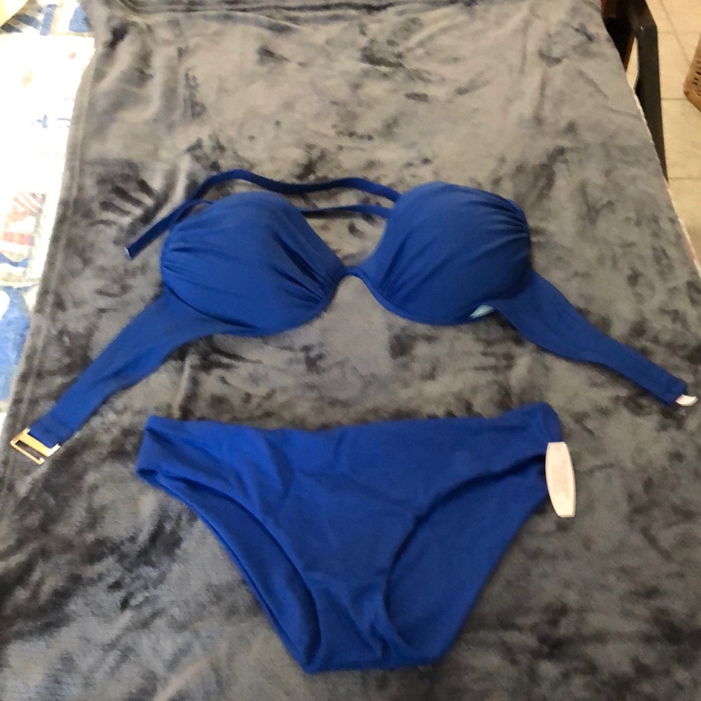 Victoria’s Secret electric blue bathing suit